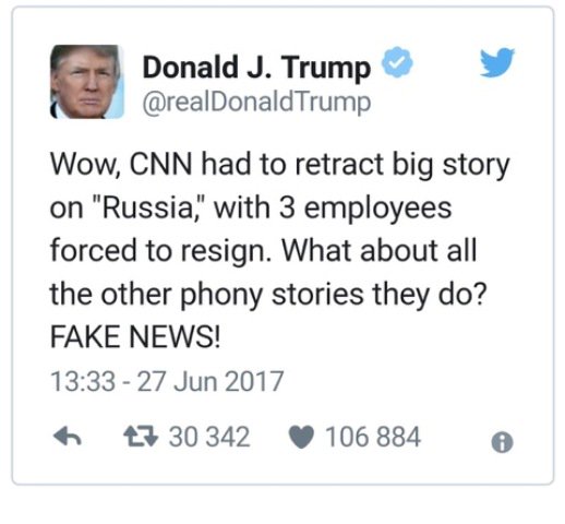 ترامب يقترح اسما جديدا لـ CNN