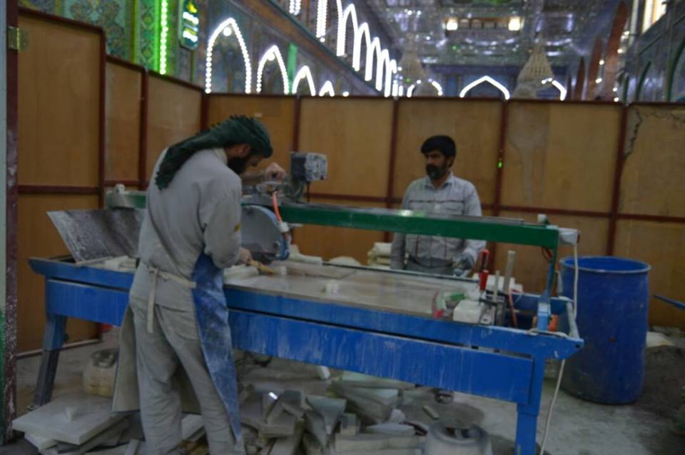 بالصور:نسب متقدمة في مشاريع توسعة داخل صحن الامام الحسين وحرمه مع مشاريع مستقبلية تسهم في راحة الزائرين