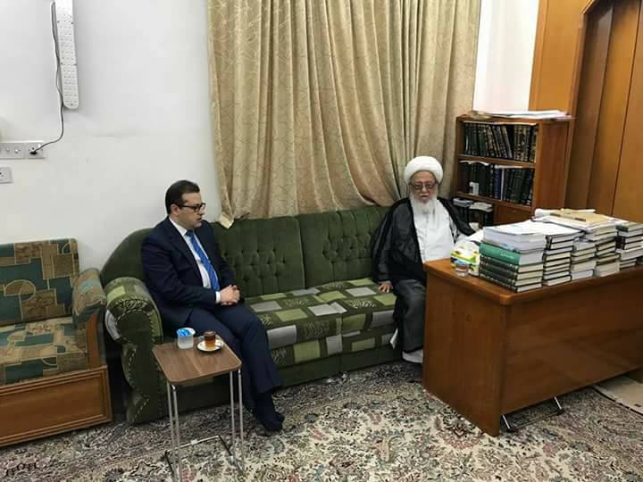 وزير التربية يزور محافظة النجف الأشرف ويلتقي المرجع الفياض ويتشرف بزيارة مرقد الامام علي عليه السلام