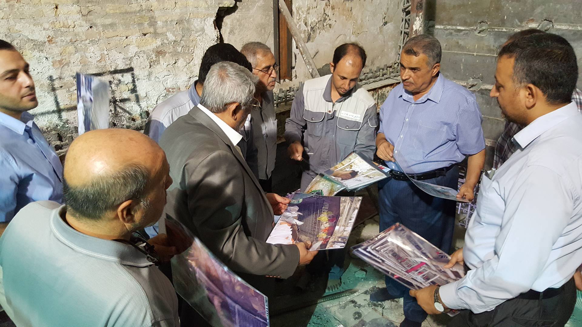 نقابة المهندسين في كربلاء تتطلع على مشروع تنحيف الأعمدة الداخلية لمرقد الامام الحسين عليه السلام