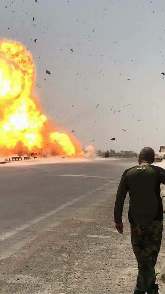 تفجير سيارة مفخخة مسيطر عليها في سيطرة الصقور بين بغداد والانبار