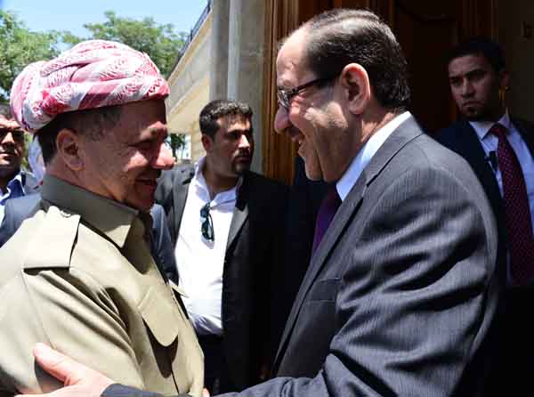 المالكي: البارزاني يحلم بدولة كردستان الكبرى و "البيشمركة" ليست قوة حقيقية