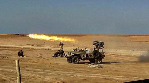 لواء الطفوف يصد هجومين ويقتل اكثر من (٨) ارهابيين ويدمر (٤) عجلات لداعش