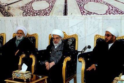 الشيخ عبد المهدي الكربلائي يلتقي بوفدين من ايران وجورجيا (مصور)