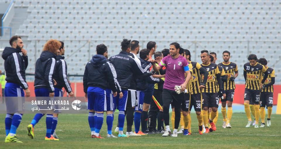 بالصور: الكرخ ينتزع تعادلا ثمينا من القوة الجوية في مباراة بلا جمهور