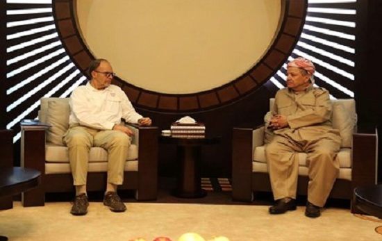 السفير الاميركي يزور أربيل ويجتمع مع بارزاني