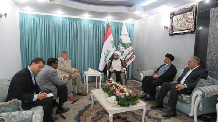 في لقاء مع الخزعلي.. كوبيش يشيد بالحشد الشعبي ويتحفظ على استفتاء كردستان