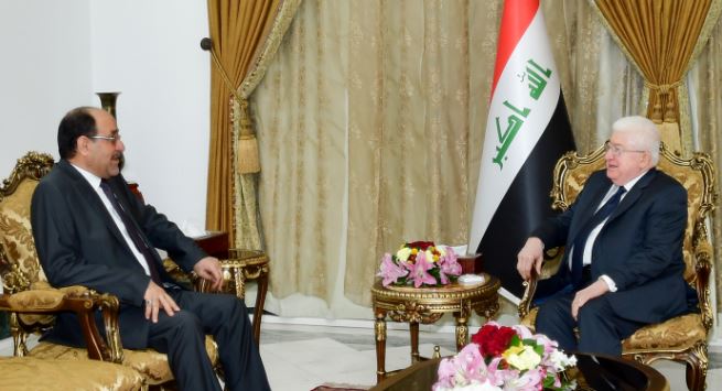 معصوم والمالكي يبحثان المستجدات السياسية والأمنية والتطورات الإقليمية