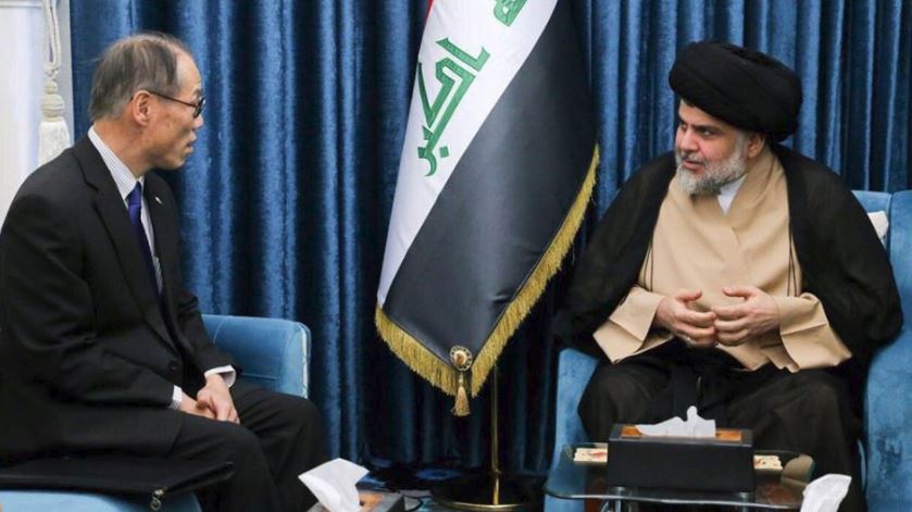 الصدر يلتقي بالسفير الياباني ويحذر من وقوع اموال مساعداتها بيد الفاسدين