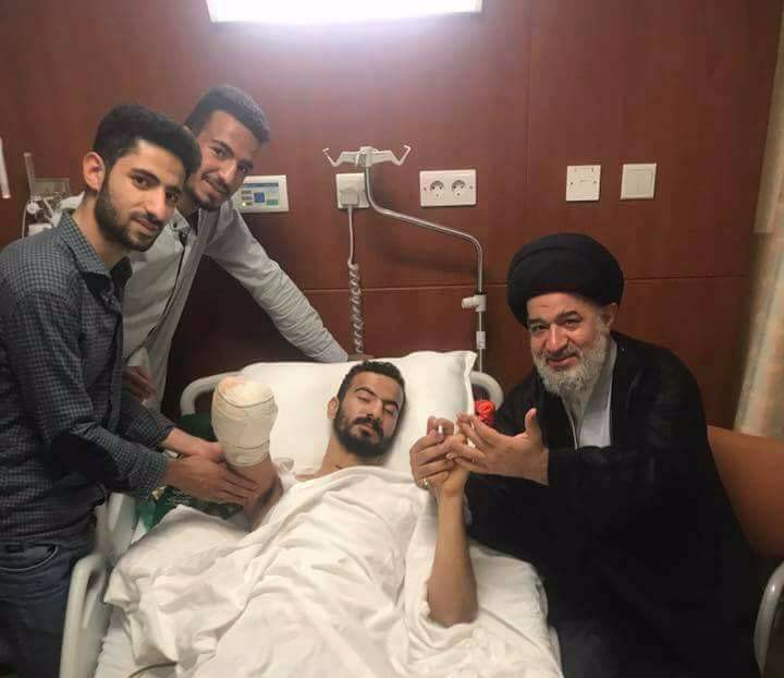 احد افراد عائلة ممثل المرجع السيستاني يفقد يده في معارك تلعفر