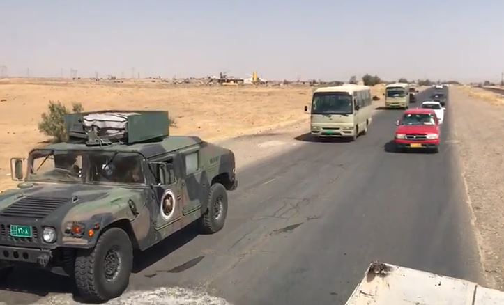 الإعلام الحربي: رتل مفارز العمليات النفسية الميدانية يتوجه إلى الحويجة (فيديو)