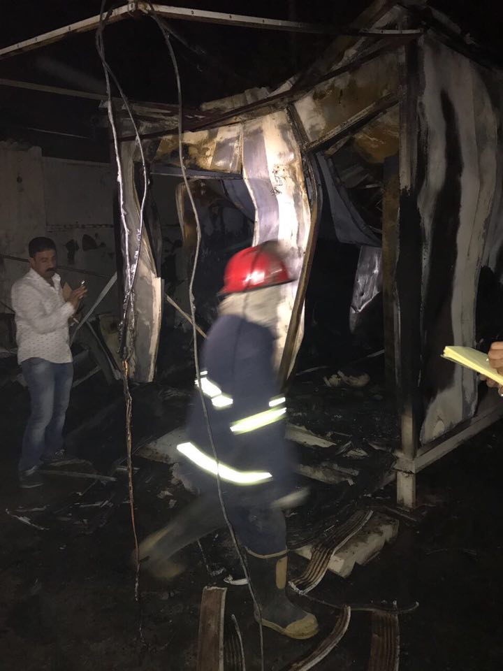 بالصور.. سقوط قذائف هاون على مبنى الحشد الشعبي في منطقة الكرادة