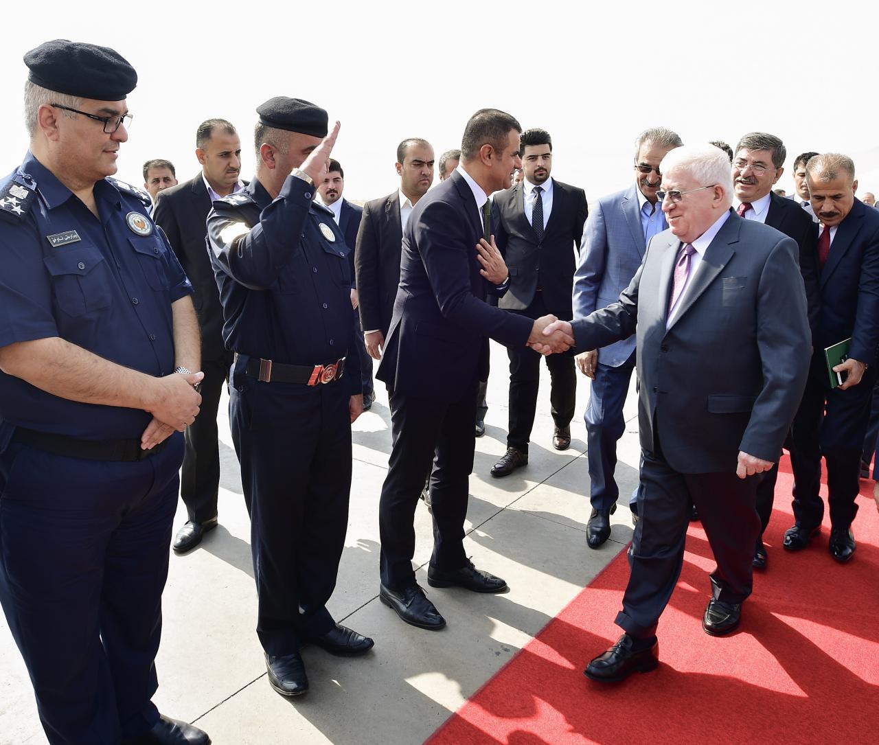 بالفيديو.. معصوم يصل السليمانية