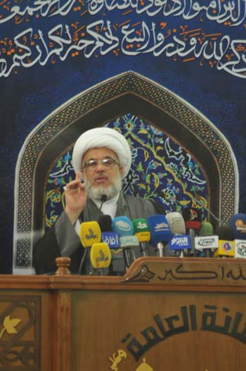 الشيخ الكربلائي: الصراع السياسي يساعد في استمرار الأعمال الإجرامية ويعطي الأمل للإرهابيين والجهات الإقليمية لتحقيق مآربها