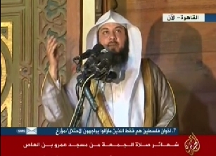 العريفي خلال خطبة الجمعة من مصر يعترف بانه يدير معركة بالعراق لاسقاط المالكي ؟!!