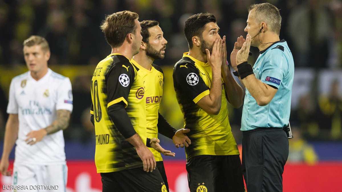 بالصورة.. حالة تحكيمية مثيرة للجدل بمباراة الريال ودورتموند