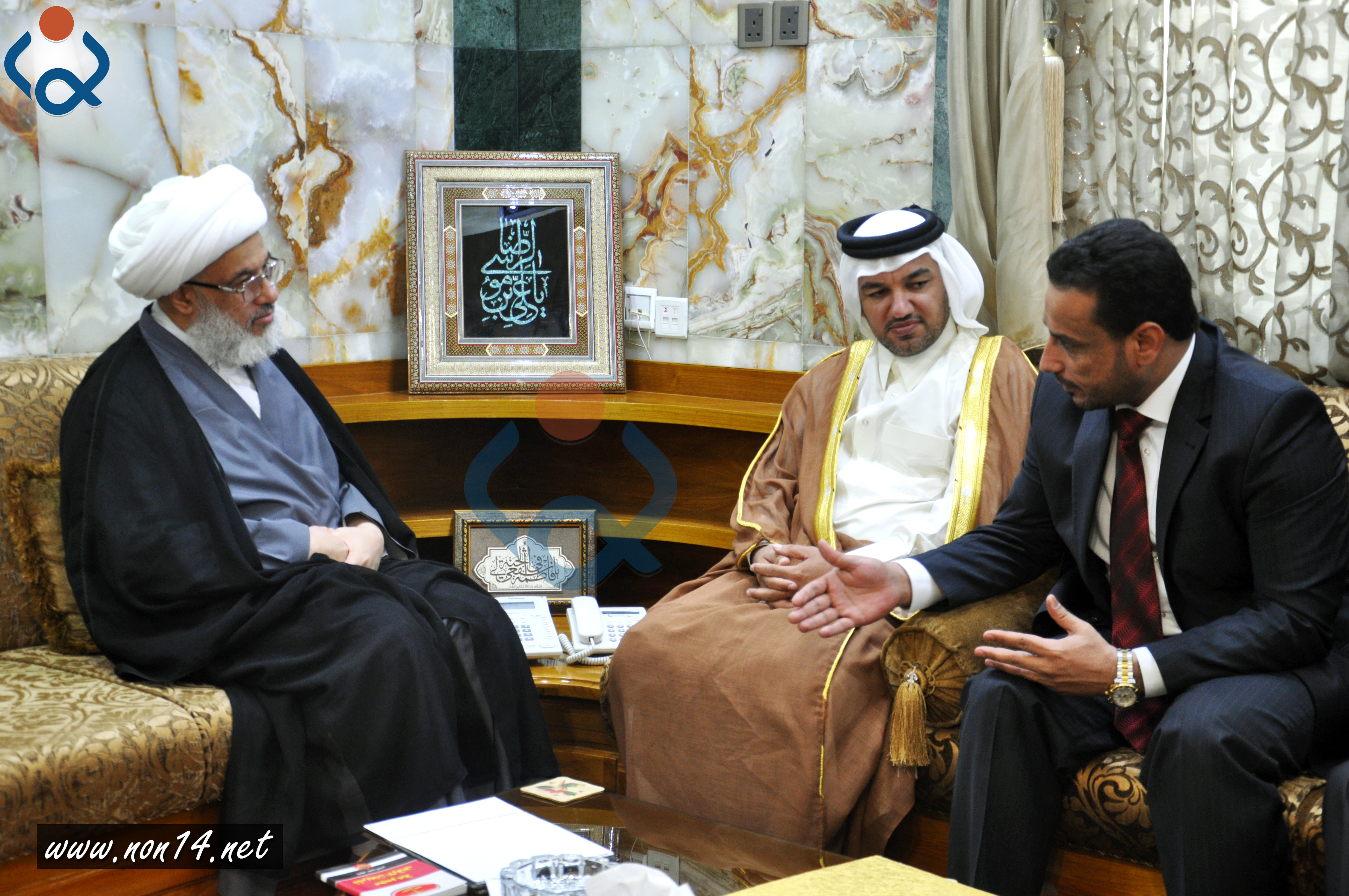 بالصور: ممثل المرجع السيستاني يستقبل وفداً من مجلس محافظة صلاح الدين