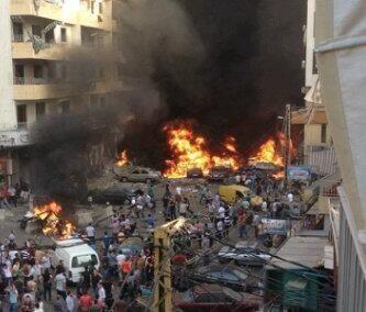 بالصور :انفجار قرب مجمع سيد الشهداء في الرويس جنوب لبنان