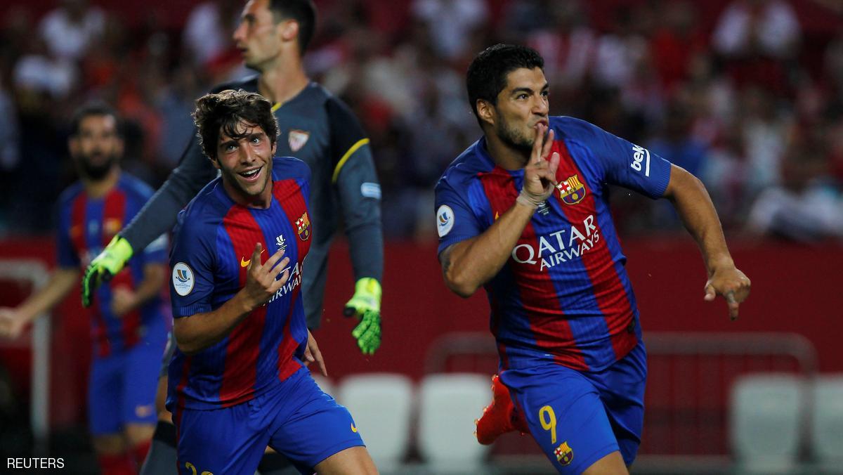 برشلونة يهزم إشبيلية في ذهاب السوبر الإسباني