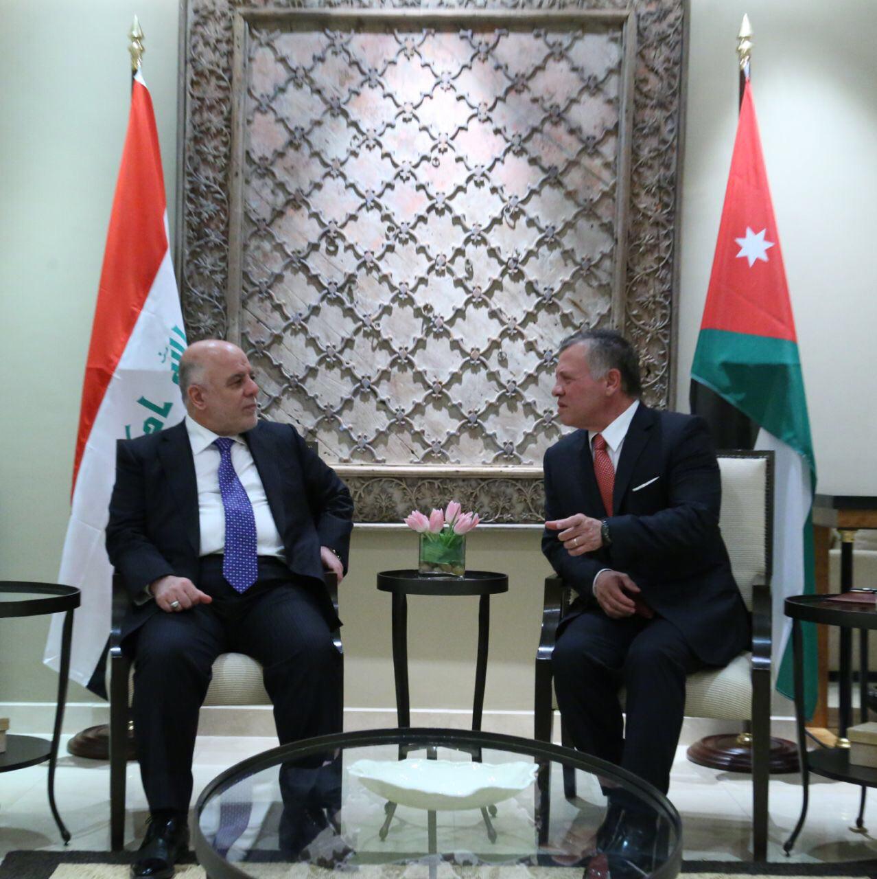 ملك الاردن يؤيد "رؤية العراق لمستقبل المنطقة" التي اطلقها العبادي