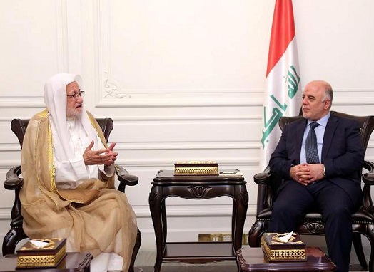 بالصور :رئيس ديوان الوقف الشيعي يزور ويهنئ  رئيس الوزراء الدكتور حيدر العبادي بمناسبة عيد الغدير الأغر