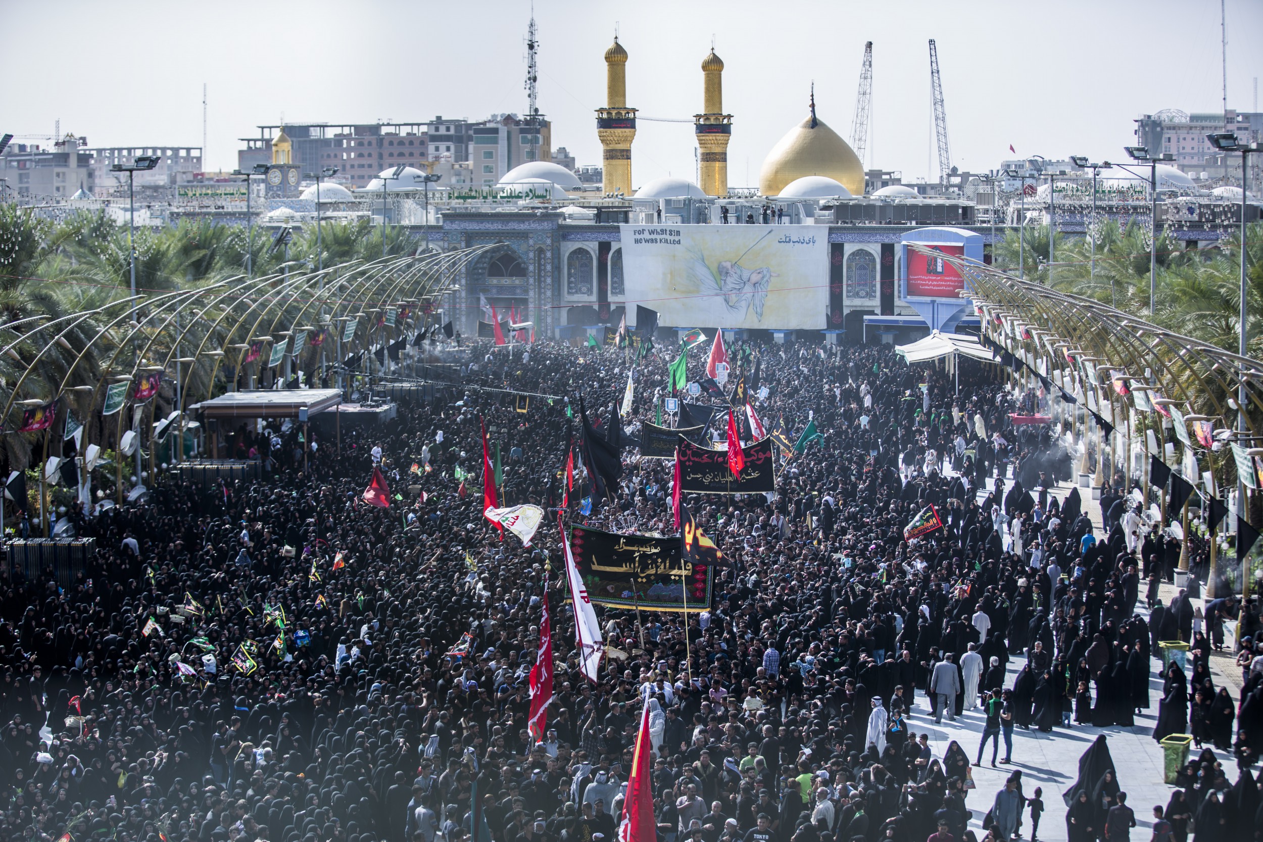 صور حصرية من عزاوات القبائل العربية في العراق وسط كربلاء
