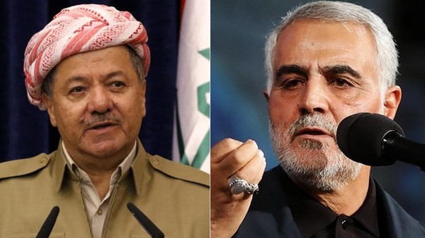 البارزاني يبعث "رسالة رجاء كُتبت بالفارسية" إلى سليماني .. تعرف على مضمونها