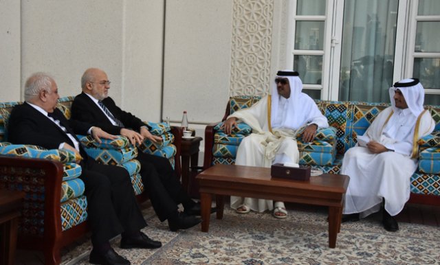 الجعفري لأمير قطر: العراق لا يدخل في سياسة المحاور