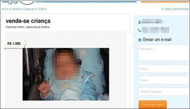 رضيع يعرض للبيع بسبب "بكائه المستمر"