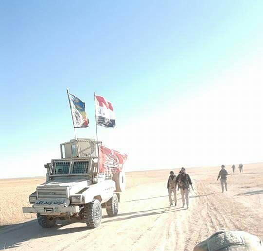 الحشد الشعبي يتوغل 8 كم باتجاه الجزيرة ويفجر سيارتين مفخختين