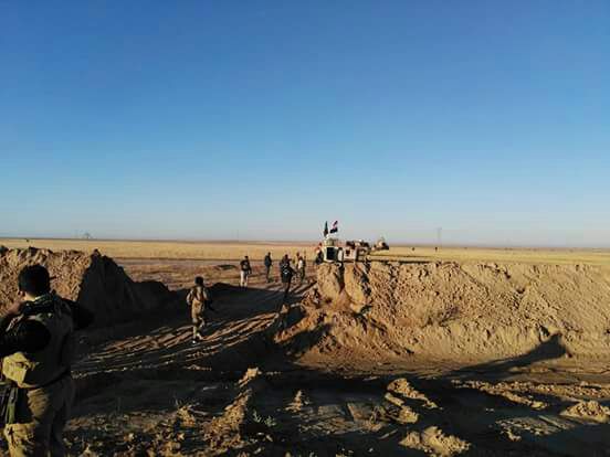 الحشد يصل الى وادي الثرثار ويحقق التماس مع القوات المتقدمة من جنوب قضاء الحضر