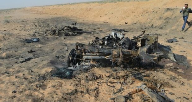 بالصورة.. لواء علي الاكبر يفجر مفخختين ويسيطر على مضافة لداعش على طريق "الحضر راوة"