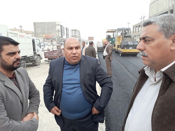 بالصور:مديرية بلدية كربلاء المقدسة حملات موسعة لتنظيف المداخل وصيانة الطرق