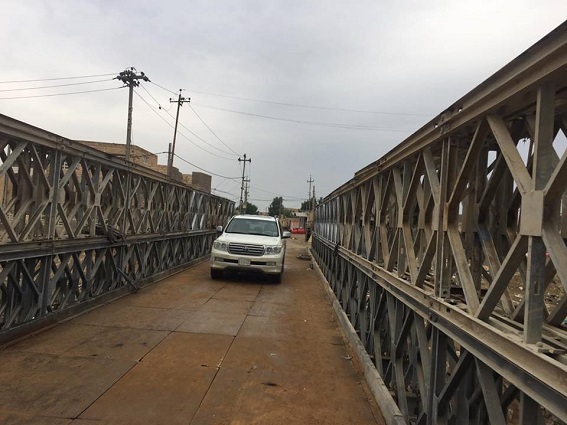 وزارة الاعمار والاسكان والبلديات والاشغال العامة تشارف على انجاز  اعمال  اعادة تأهيل جسرغماس في محافظة الديوانية