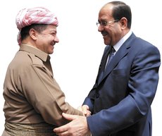 بارزاني يوقف قصف مدفعیته الإعلامیة ضد المالکي