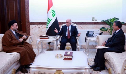 رئيس ديوان الوقف الشيعي يلتقي رئيس الوزراء الدكتور حيدر العبادي