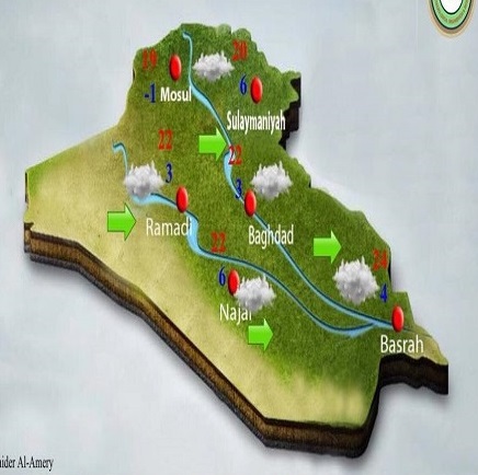 الطقس بالعراق :لا امطار حتى يوم الجمعة المقبل