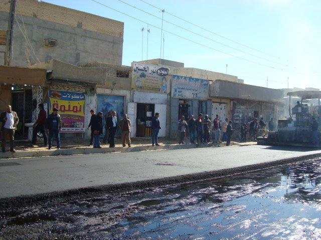 أعادة تأهيل وتبليط شارع الوسطي في قضاء الهندية بمحافظة كربلاء  بقيمة 100 مليون دينار تقريبا