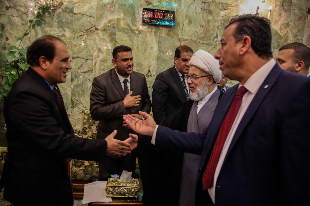 بالصور: ماذا جرى خلال لقاء ممثل المرجع السيستاني مع رؤساء فروع نقابة المعلمين بالعراق