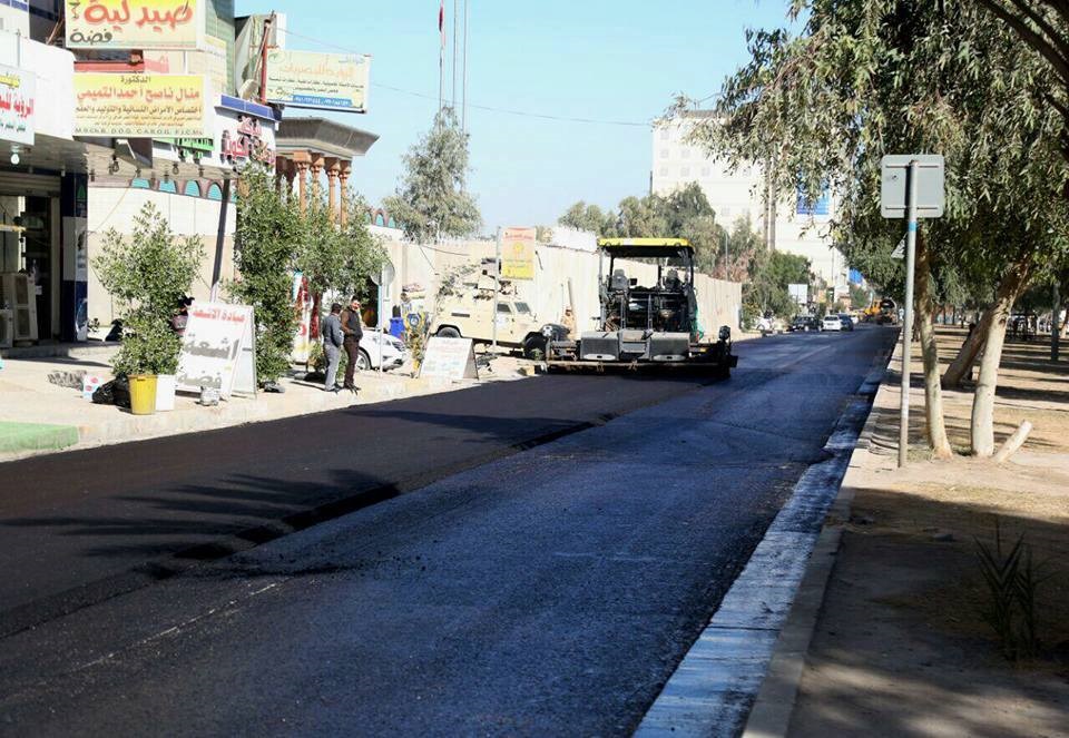 وزارة الاعمار والاسكان والبلديات والاشغال العامة : انجزنا صيانة عدد من الشوارع في مركز محافظة كربلاء بكلفة (850) مليون دينار