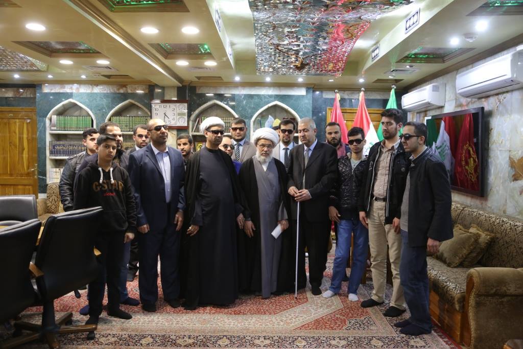 ممثل المرجعية الدينية العليا يستقبل جمعية السراج العراقية للمكفوفين