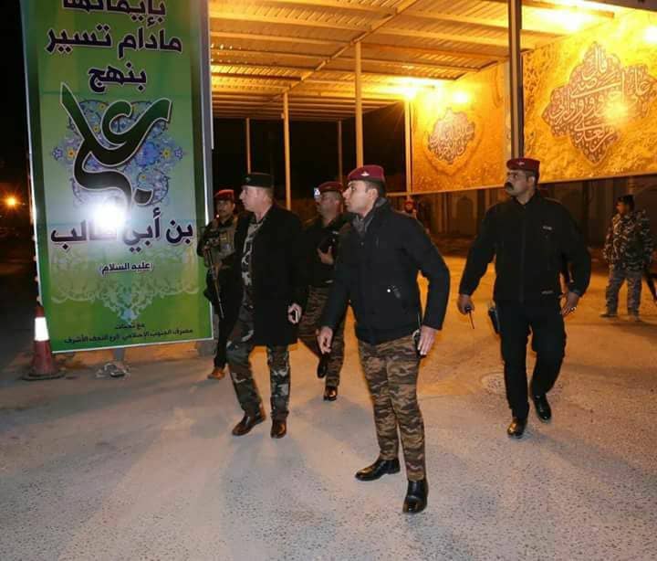 بالصور النجف تستعد لزيارة العبادي باجراءات امنية مكثفة.