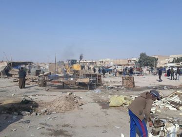 بالصور.. بلدية كربلاء تزيل الأسواق العشوائية في المحافظة