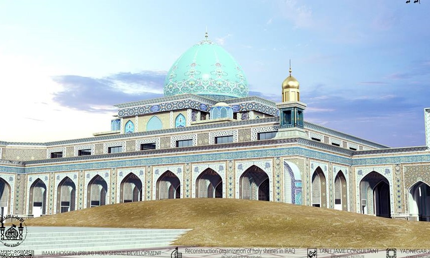 صورة حصرية: شاهد التصميم الجديد لمقام تل الزينبية في كربلاء