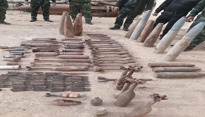 الشؤون الداخلية والأمن في كربلاء تضبط كدس عتاد ومقذوفات حربية