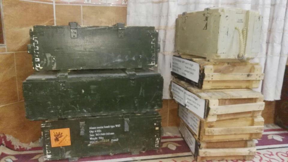 الحشد الشعبي يسيطر على كدس للذخيرة وعدد من الاسلحة في القائم