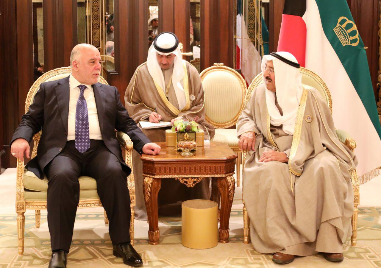 الدكتور حيدر العبادي يلتقي امير دولة الكويت الشيخ صباح الاحمد الجابر الصباح