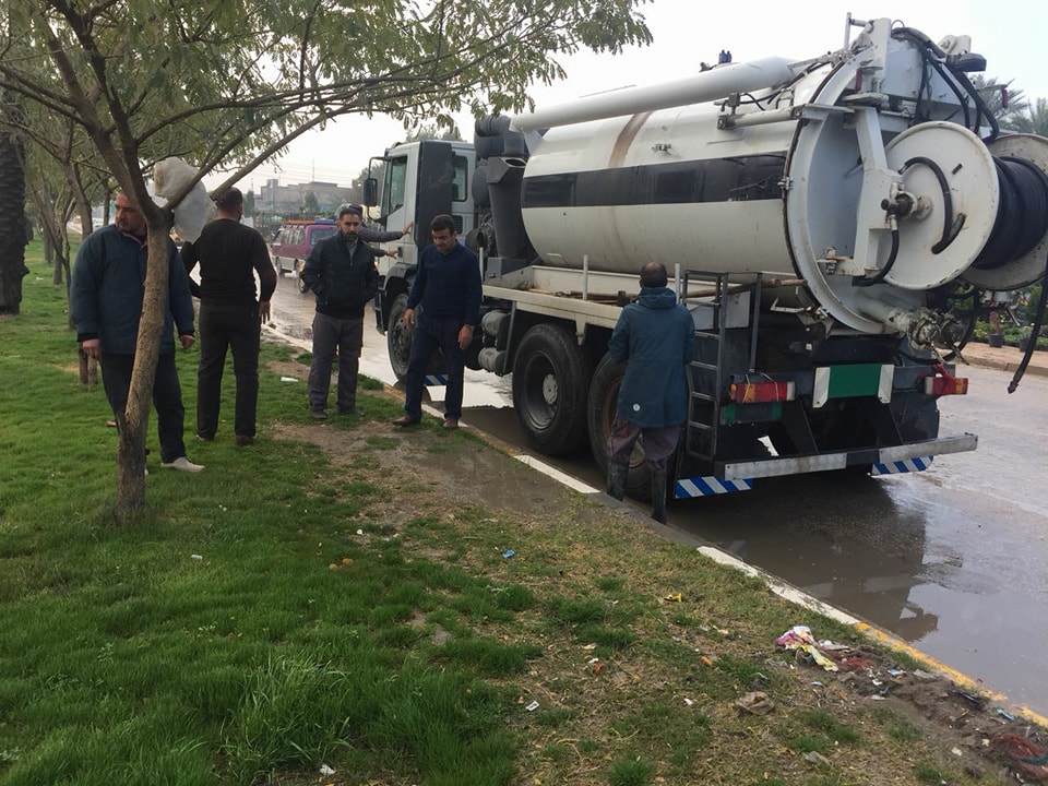 بالصور:مجاري كربلاء المقدسه :لاصحة لغرق المحافظه بمياه الامطار