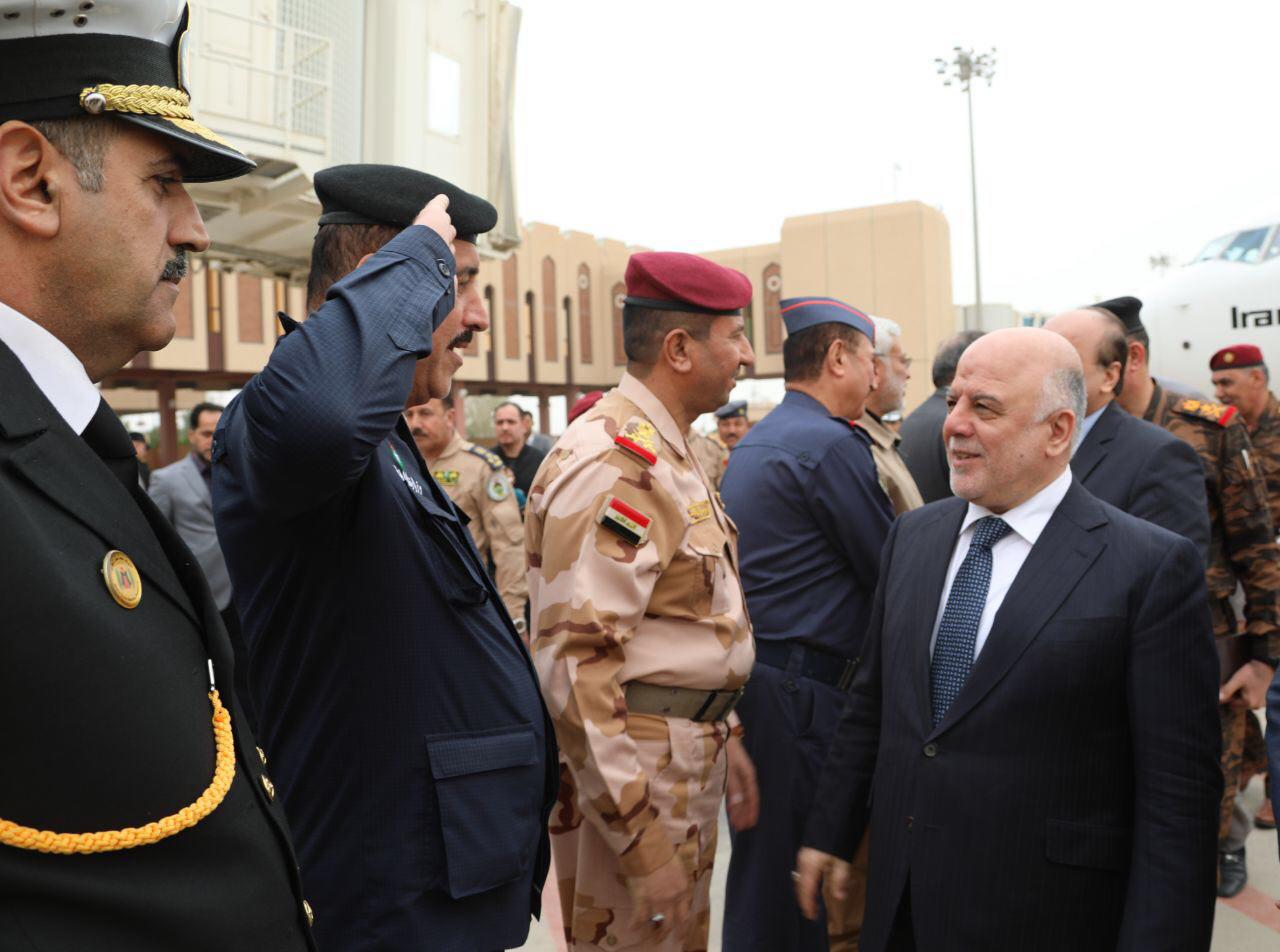 بالصور.. العبادي يصل الى البصرة