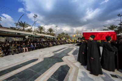 كربلاء.. مراسيم تشييع رمزي لشهداء القوات الأمنية والحشد الشعبي (صور)